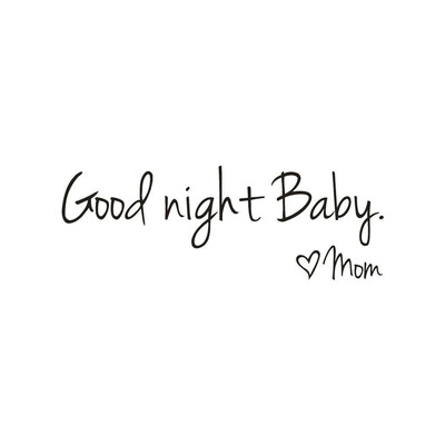 

〖Follure〗Good Night Baby Mom Home Decor Wall Sticker Decal Bedroom Vinyl Art Mural