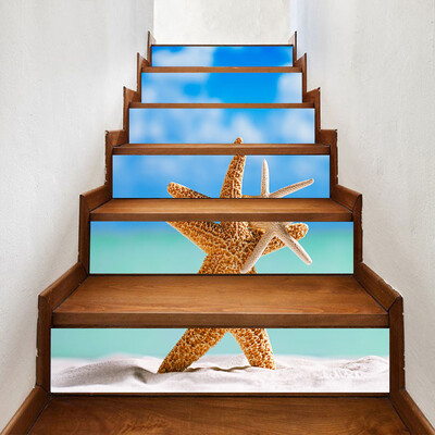 

Toponeto 3D Stair Stickers Exquisite Fashional Landscape Pattern 6 pcs