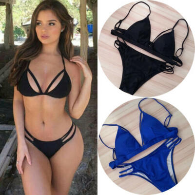 

Sexy Women Swimwear Push-up Bandage Bra Bikini Beach Clothing Swimming Swimsuit