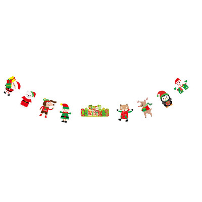 

Toponeto Christmas Window Hotel Party Home Hanging DIY Decor Banner Colorful