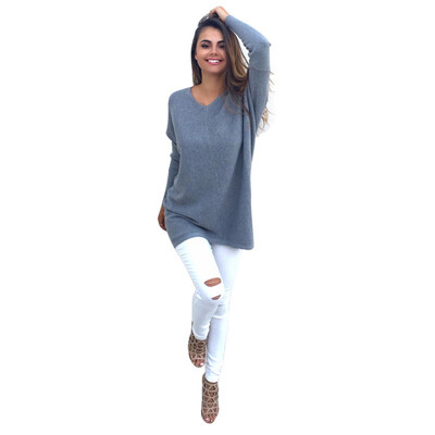 

Autumn New Casual Loose Top Sweater Bottoming Shirt O-neck Long-sleeved Slim Top
