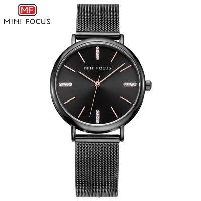 

MINI FOCUS Fox Womens Watch Quartz Watch Business Casual Steel Mesh with Waterproof Diamond