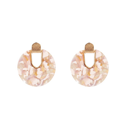 

AOTEMAN 2019 New Design Polygonal Acrylic Resin Dangle Earring for Women Colorful Shell Geometry Earring ZA Wedding Jewelry