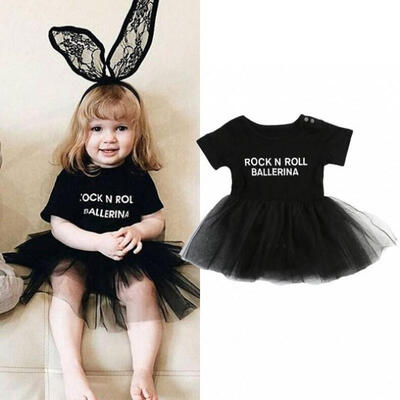 

Newborn Baby Girls Tulle Romper Ballet Dress Bodysuit Playsuit Outfits One-piece