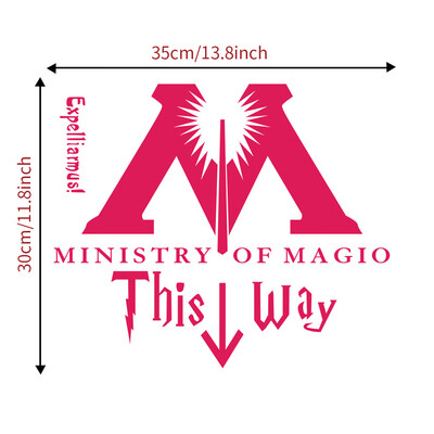 

Gobestart Ministry Of Magic Of This Way Bathroom Doors Decoration Wall Stickers Wall