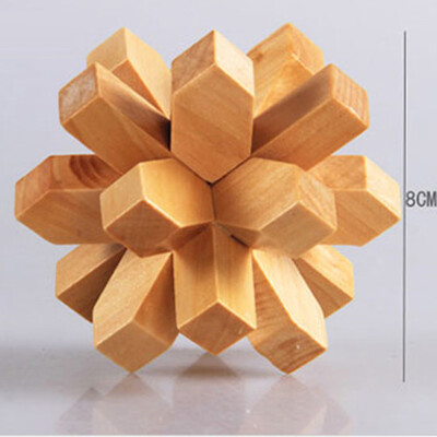 

YIWULA6PCS 3D IQ Game Fun Puzzle Wooden Intelligence Brain Teaser Toy For Party Favors