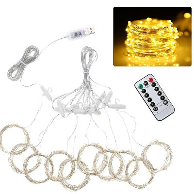 

300pcs led Curtain Icicle String Lights Remote Control Waterproof Christmas Fair USB Waterfall Lights Outdoor 33 Curtains Lamp Fl