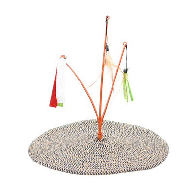 

Sisal Cat Toy Round Scratching Post Cats Tree Tower Rolling Ball Sisal Mouse Scratch Board Training Toy For Cats