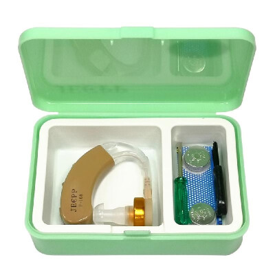 

JECPP Hearing Aids Sound Amplifier Battery Powered In Ear Hearing Enhancement Device with Storage Case Cleaning Brush Screwdriver