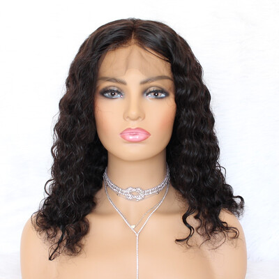 

AISOM Deep Wave Lace Front Human Hair Wig 200 Density