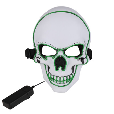 

New Hot Halloween EL Wire Light Up Mask Scary Skull Shaped Mask For Adult Halloween Party Cosplay Costume Supplies