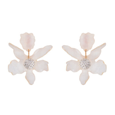 

Big Acrylic Flower Trendy Statement Punk Fashion Crystal Earring Bohemian Wedding Women Boho Jewelry