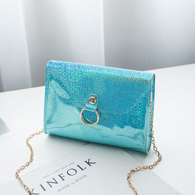 

2019 New Style Sequined Hot Sale Women Flap PVC PU Shoulder Bag Tote Jelly Purse Wallet Handbag Satchel Lady