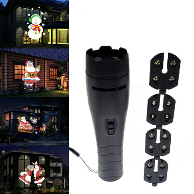 

Gobestart LED Projector Flashlight Landscape Outdoor Xmas Party Garden Film Lamp 4 Pattern