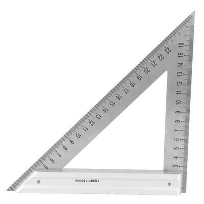 

Greensen TU-987-180mm Stainless Steel Right Angle Woodworking Triangle Ruler Measuring Gauge