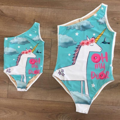 

Unicorn Baby Girl Mom Kid Bathing Suit Swimwear Bikini Tankini Swimsuit Costume
