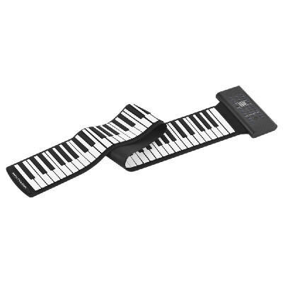 

88 Keys Portable Roll Up Piano Electronic Keyboard Silicon Built-in Stereo Speaker 1000mA Li-ion Battery Support MIDI OUT Micropho