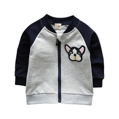 

Baby Boy Girl Outfits Animal Print Casual Zipper Patchwork Color Sweatshirt Kids Coat Outfits Fashion Tops