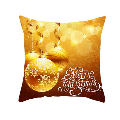 

Siaonvr Christmas Pillow Case Glitter Polyester Sofa Throw Cushion Cover Home Decor