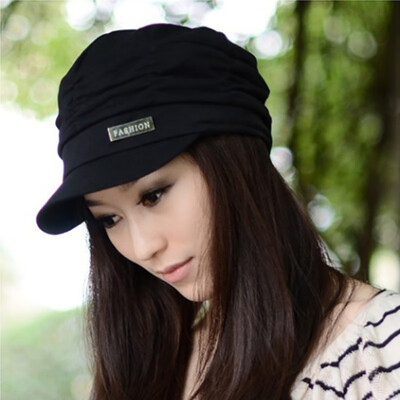 

The new Korean version of the flat hat Joker fold beret visor Hat fashion artist Hat Cap Hat wholesale