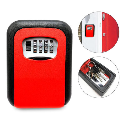 

Key Storage Lock Box 4-Digit Combination Lock Box Wall Mounted Lock Box Key Safe Box Security Key Holder