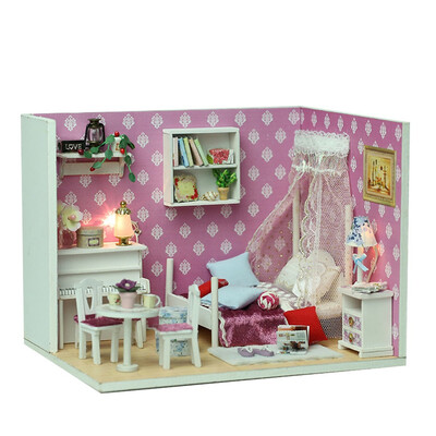 

Tailored Wooden DIY Miniature Doll House Furniture LED Doll House Decorate Creative Gifts