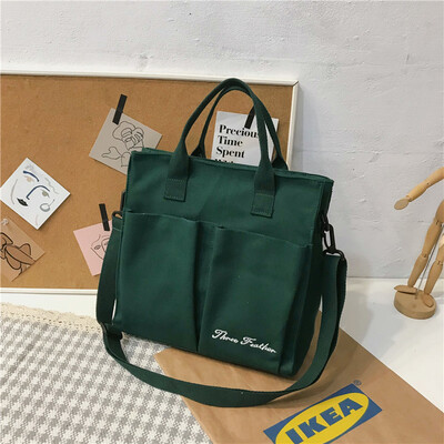 

Canvas bags Korean version of large-capacity inswind students single shoulder bags original dormitory bags oblique Bag ulzzang