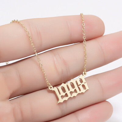 

Special Date Year Number Necklace For Women 1995 1996 1997 1998 1999 2000 Personalized Collares Birthday Gifts