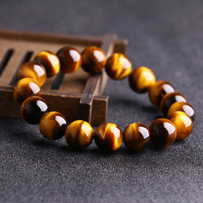 

Natural yellow tiger eye stone bracelet crystal couple bracelet jewelry