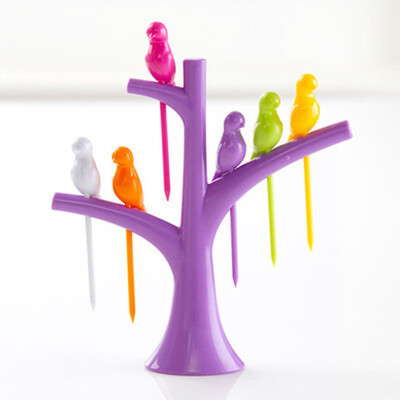 

〖Follure〗Birdie Fruit Fork Birds On The Tree Dessert Cake Dinnerware Party Cocktail Hot