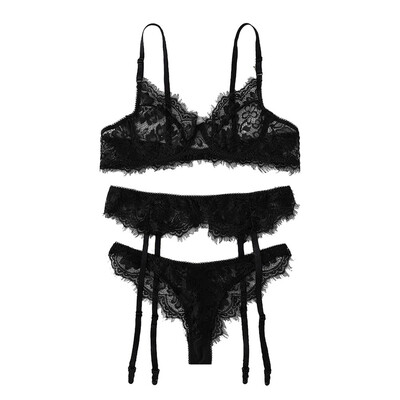 

Toponeto Fashion Women Sexy Lace Bra Lingerie Briefs Garter Underwear Sleepwear Bodysuit