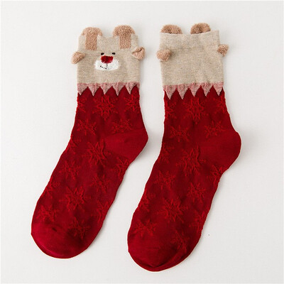 

High Quality Socks Cute Cartoon Christmas Sock Style Autumn Winter Comfortable Cotton Warm Socks For Girl Christmas Gift E01
