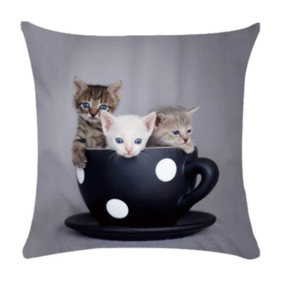 

Animal Cat Pillow Case Pet Cushion Cover For Home Decor Pillowcase