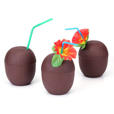 

14pc Pineapple Coconut Shape tropical Drink Cups Beach cup holder Toys Hawaiian Summer Beach Party Birthday Decorations