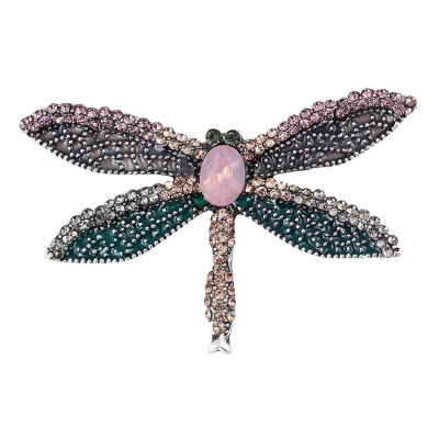 

Insect Brooch Jewelry Large Enamel Pin Vintage Crystal Dragonfly Brooches Clothes Costume Dress For Women