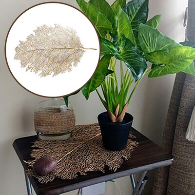 

Toponeto Coral Stick Hot Stamping PVC Table Mat Nordic Decoration Gold Plated Western Mat