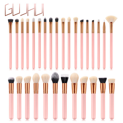 

〖Follure〗30PCS Pink Wooden Cosmetic Makeup Brush Foundation Powder Eyeshadow Brush