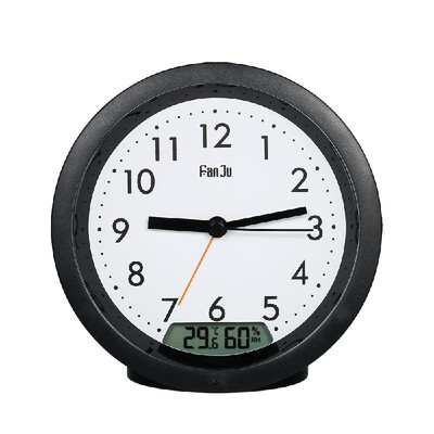 

FanJu Battery Operated Multifunctional Digital Silent Alarm Clock Desktop Indoor Thermometer Hygrometer Clock with Backlight Snooz