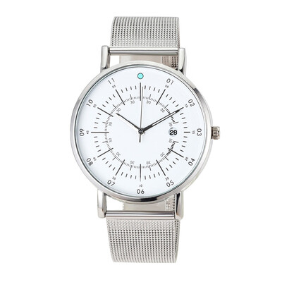 

Gobestart Fashion Business Simple Multi Scale Dial Calendar Net With Quartz Watch