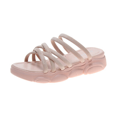

Internet celebrity sandals fairy wind 2019 new super hot shoes two women sandals thick soles bear soles slippers two womens