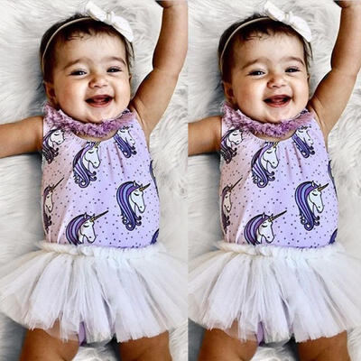 

Toddler Baby Girl Romper Dress Skirt Outfits Clothes Jumpsuit Bodysuit Summer
