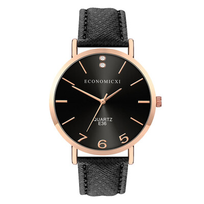 

RM Fashion Simple Belt Watch Without Digital Round Dial Female Quartz Watch