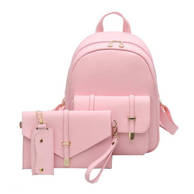 

Tailored Women New Fashion 3PC Backpack Casual Messenger Bag Small Card Purse Key Bag