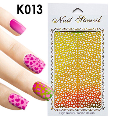 

〖Follure〗1Pc Irregular Hollow Nail Art Vinyls Stencil Stickers Manicure