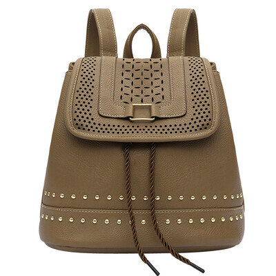 

Tailored Fashion Women Backpack Vintage Hollow Out Travel Rucksack Drawstring School Bag