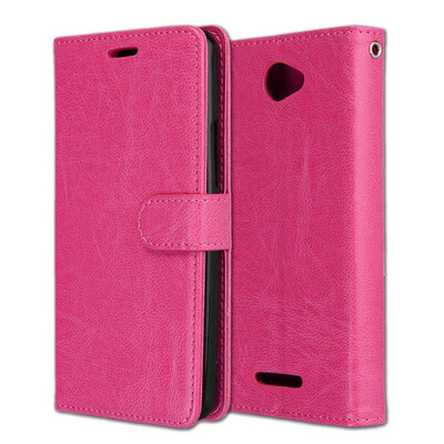 

BQ Aquaris X 3 Card Photo Frame Leather Case - Rose Red