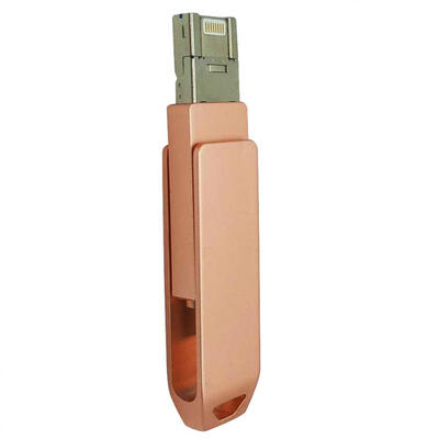 

A002 128GB Double Sized Flash Drive USB 20 Type C Lightning Connectors
