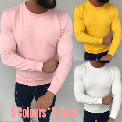 

2019 Mens Long Sleeve T-Shirt Casual O-Neck Sweater Shirt Jumper Tops Muscle Tee