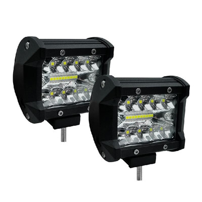 

2Pcs 4inch 60W LED Work Light Bar Spot Flood Combo Beam Driving Fog Light Road Lighting for Car Truck Jeep UTV ATV SUV Boat Marine