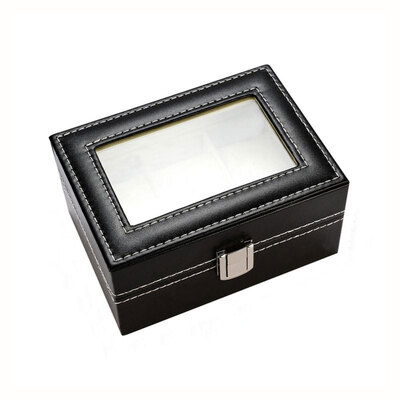 

3 Slots Leather Watch Display Box Wristwatch Storage Holder Organizer Case